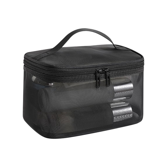 Tunhigl Mesh Makeup Bag, Large Capacity Portable Travel Cosmetic Toiletry Organizer