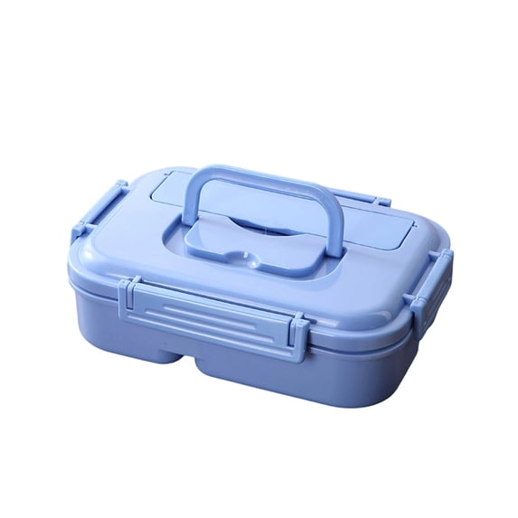 Tunhigl Microwavable Divided Plastic Lunch Box, Leakproof Sealed Portable Meal Prep Bento Container for Office, Fitness, Picnic & Travel