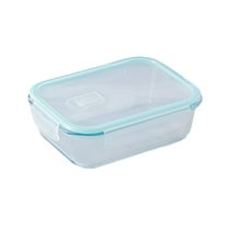Tunhigl Microwave-Safe Glass Bento Box for Adults & Office Lunch Prep, Heated Meal Container with Fresh-Keeping Lid Blue