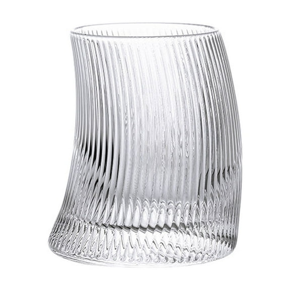 Tunhigl Modern Wave Crystal Beer & Wine Glasses Set - Elegant Ripple Design for Enhanced Beverage Presentation, Durable & Stylish Drinking Glasses