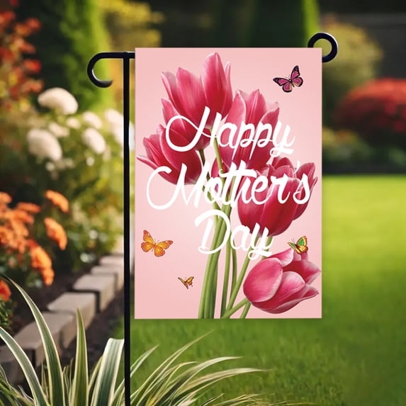 Tunhigl Mother's Day Garden Flag for Spring Outdoor Decoration - Weather-Resistant Double-Sided Flag, Perfect Gift for Mothers Homeowners, Yard Porch Decor 12 x18 in