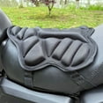 thumbnail image 1 of Tunhigl Motorcycle Seat Cushion Cover, Shock Absorbing Heat Proof Pad for Scooters & Motorcycles, All-Season Sun Protection Seat Pad, Universal Fit Anti-Slip Comfort Cushion Black, 1 of 6