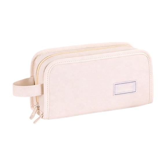 Tunhigl Multi-Compartment Pencil Case, 8.66x2.76in Double-Layer Stationery Pouch with Handle