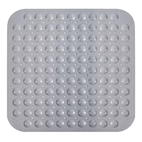 Tunhigl Non-Slip Bathtub Mat with Suction Cups - Safe Shower Floor Mat for Elderly, Kids, Bath Safety Gray