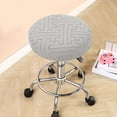 thumbnail image 1 of Tunhigl Non-Slip Round Bar Stool Covers with Elastic Bands - Anti-Slip Stretchy Seat Protectors for Kitchen Island, Dining Chairs, Home Bar - Washable Decorative Seat Covers Gray, 1 of 6