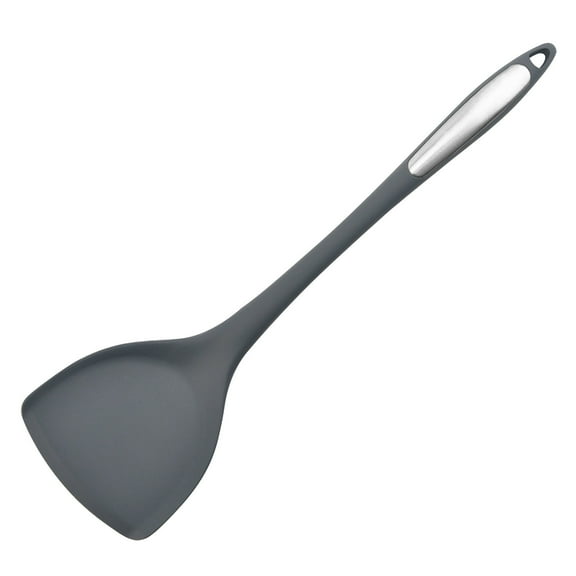 Tunhigl Non-Stick Spatula for Cooking - Flexible, Ergonomic Kitchen Spatula for Stir Fry, Baking & More - Durable Stainless Steel Handle, Dishwasher Safe Gray