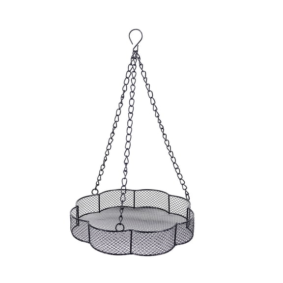 Tunhigl Outdoor Hanging Waterproof Metal Bird Feeder Rust-Proof Removable Tray Large Capacity for Backyard Birding Garden Decor Fall Wildlife Attraction Gift for Bird Enthusiasts Lovers