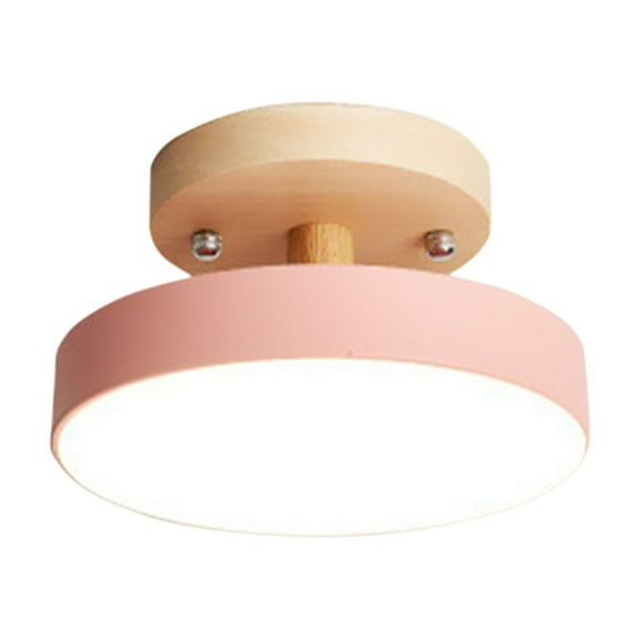 Tunhigl Personalized Corridor and Hallway Lighting Fixtures - Durable Wooden Wall Sconce with LED Lights for Entrance, Balcony, and Cloakroom - Choose from 6 Colors Pink