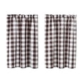 thumbnail image 1 of Tunhigl Plaid Printed 2-Piece Curtain Set, Light Filtering Window Curtains For Bedroom Kitchen Cafe, 1 of 5