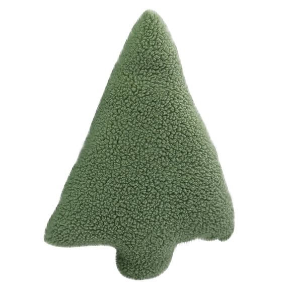 Tunhigl Plush Christmas Tree Pillow - Soft Holiday Decor for Sofa, Bed & Party - Machine Washable 3D Xmas Cushion Green