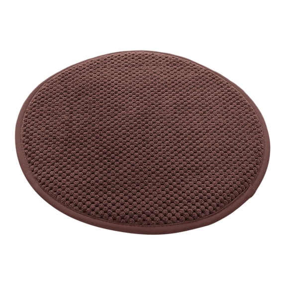 Tunhigl Plush Round Thickened Chair Cushion for Comfortable Seating | Non-Slip Strap, All-Season Use for Bedroom, Balcony, and More Coffee