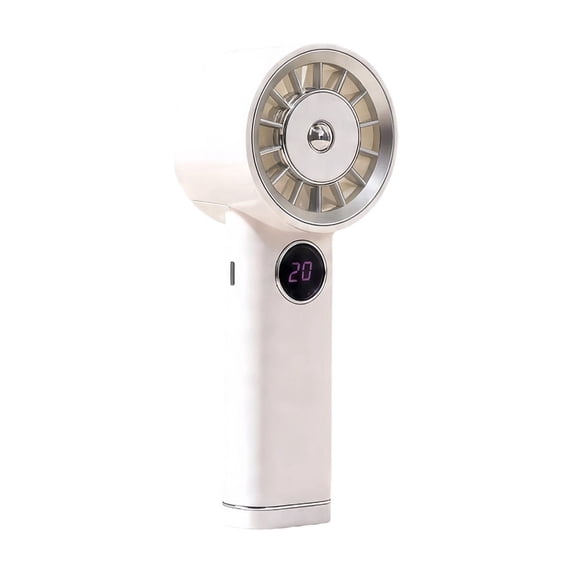 Tunhigl Portable Handheld Fan, USB Rechargeable Mini Fan with LED Digital Display, 5-Speed Low-Noise Personal Fan for Home, Office, Outdoor
