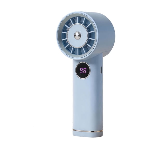 Tunhigl Portable Handheld Fan, USB Rechargeable Mini Fan with LED Digital Display, 5-Speed Low-Noise Personal Fan for Home, Office, Outdoor