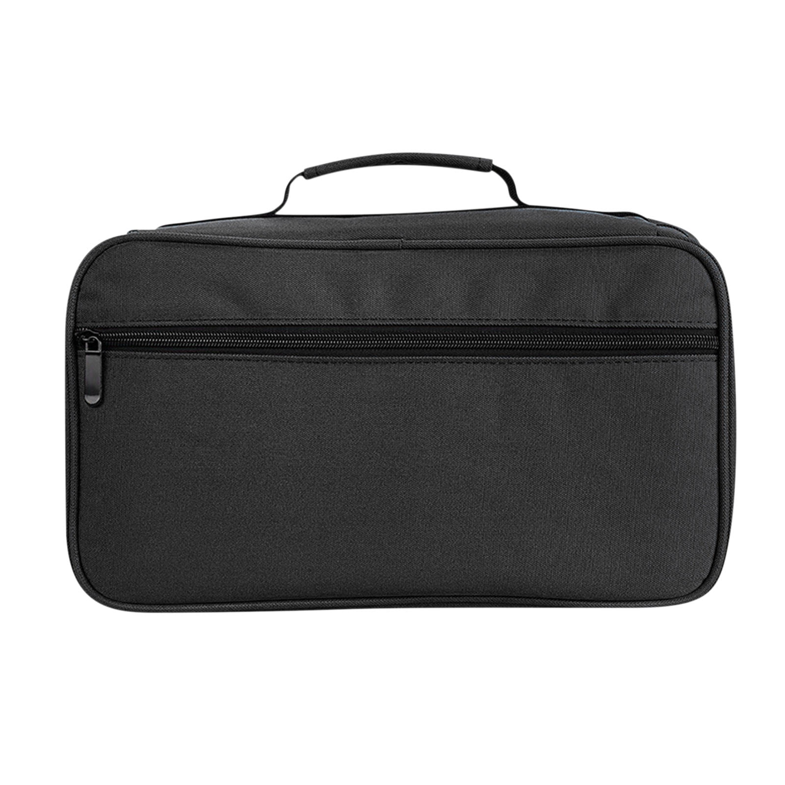 Tunhigl Portable Marker Storage Bag for Artists Students Crafters | Durable Art Supplies Organizer with Detachable Dividers for Sketching Travel Black