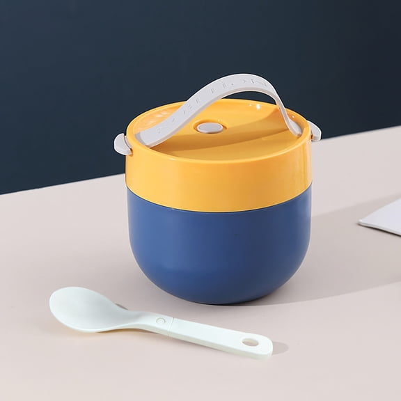 Tunhigl Portable Mini Soup Cup Bowl - Leak-Proof Bento Box for Office, Travel & Breakfast | Takeaway Cereal & Milk Container
