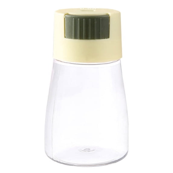 Tunhigl Precision Push-In Glass Dispenser with Pepper Control - 0.5g Measuring Seasoning Shaker for Kitchen, BBQ, Camping Green