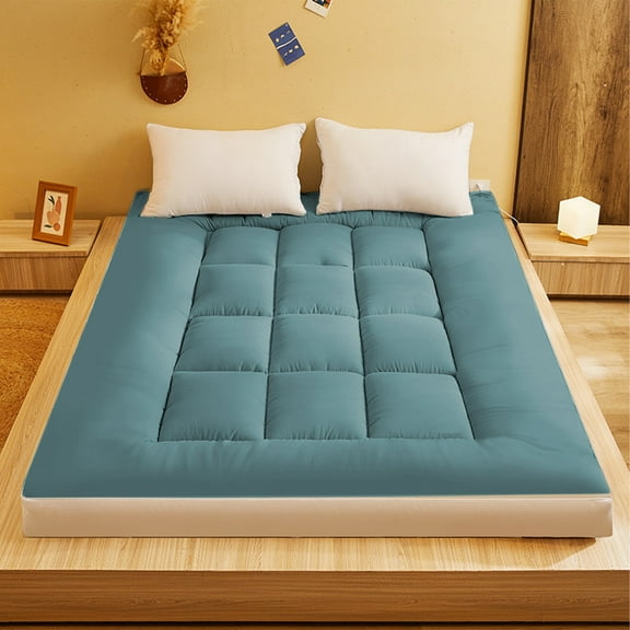 Tunhigl Premium Class A Fiber Mattress – Foldable Student Bed Mattress with Washable Sanding Thickened Soft Padding for Ultimate Comfort and Support Blue