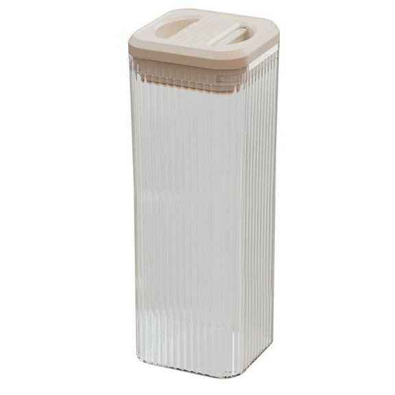 Tunhigl Press-Type Sealed Food Storage Container - BPA-Free Plastic Grain & Kitchen Storage Box with Airtight Lid, Dishwasher Safe, Fridge/Freezer Safe White