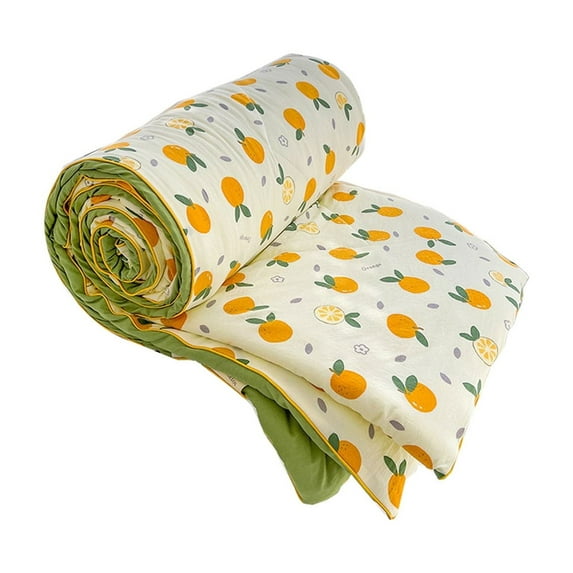 Tunhigl Quilts Queen Size, 59.1×78.8Inches Friendly Plain Printed Quilts Washed Cotton Summer Quilt Ventilation Quilt