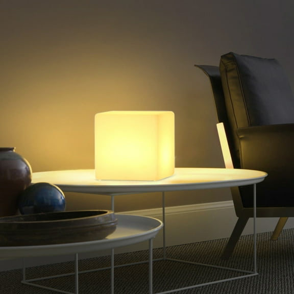 Tunhigl Rechargeable LED Mood Light Lamp with Remote Control - 16 Color Changing Small Night Light for Indoor and Outdoor Decoration, Perfect for Bedroom, Nursery, and Party Ambiance White