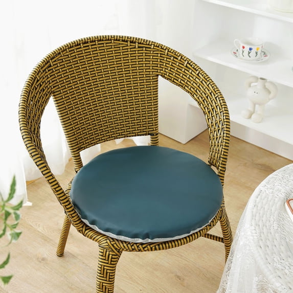 Tunhigl Round Chair Cushion Pad - Thick, Non-Slip, Waterproof Stool Seat Cover in Multiple Colors for Ultimate Comfort Blue