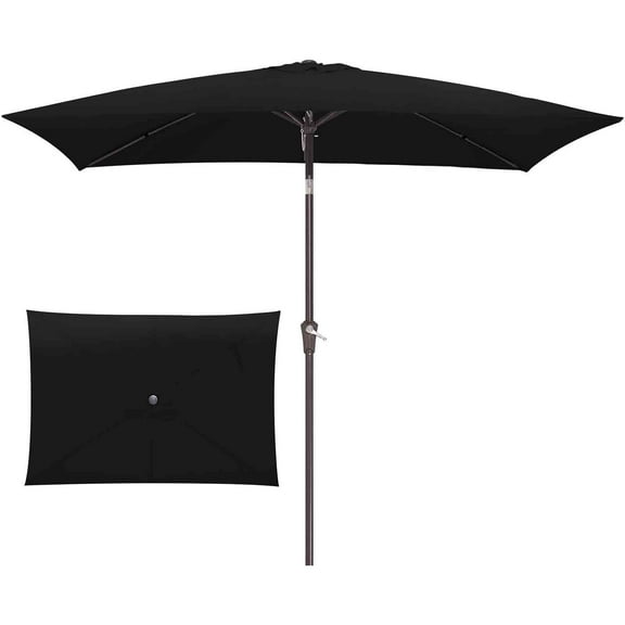 Tunhigl Sales Garden Umbrella Outdoor Stall Umbrella Beach Sun Umbrella Replacement Cloth 118 Inch Diameter with 6 Bones