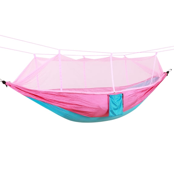 Tunhigl Savings Practical Hammock Outdoor Camping Double Green Sky Tent Hammocks with Mosquito Net