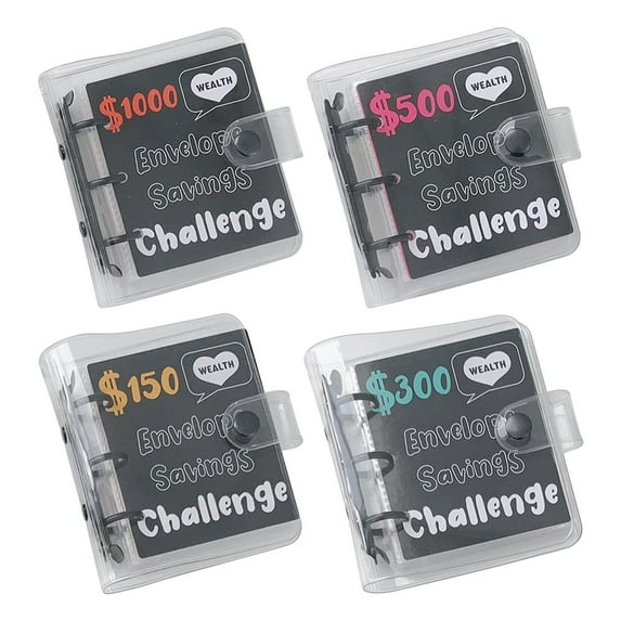 Tunhigl Savings! Vertical Deposit Savings This Three-hole Iron Clip Storage Album PVC Loose-leaf Book Small Card Book