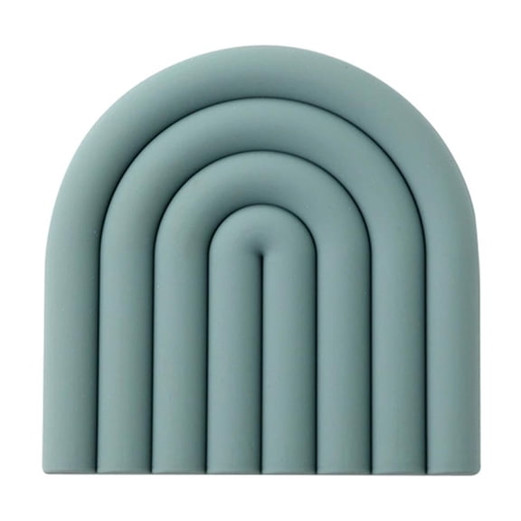 Tunhigl Silicone Coaster, 5.91in Rainbow Arch Insulation Pad, Multi-Purpose Heat Resistant Table Mat for Kitchen Cookware & Drink Cups