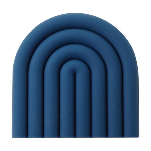 Tunhigl Silicone Coaster, 5.91in Rainbow Arch Insulation Pad, Multi-Purpose Heat Resistant Table Mat for Kitchen Cookware & Drink Cups