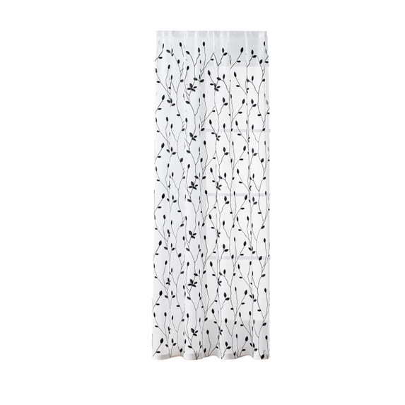Tunhigl Single Panel Embroidered Sheer Curtain, Light Filtering Decorative Window Voile Curtain