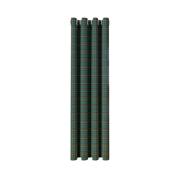 Tunhigl Single Panel Plaid Printed Rod Pocket Light Filtering Curtain, Decorative Window Curtain for Bedroom Kitchen Cafe