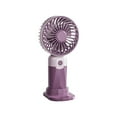 thumbnail image 1 of Tunhigl Small Portable Rechargeable Quiet Handheld Fan with Desktop Stand 3-Speed Mini Fan Summer Essentials Purple, 1 of 7