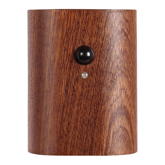 Tunhigl Smart Wood Grain LED Night Light with Body Sensor for Bedside, Magnetic Wall Sconce, USB Rechargeable Ambient Lighting for Home Decor and Safety Brown