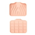 thumbnail image 1 of Tunhigl Soft Gel Soap Sponge Tray 4 x 5 Inch - Stylish & Durable Sink Storage for Kitchen & Bathroom - Heat-Resistant Rubber Soap Dish with Drainage Design Pink, 1 of 6