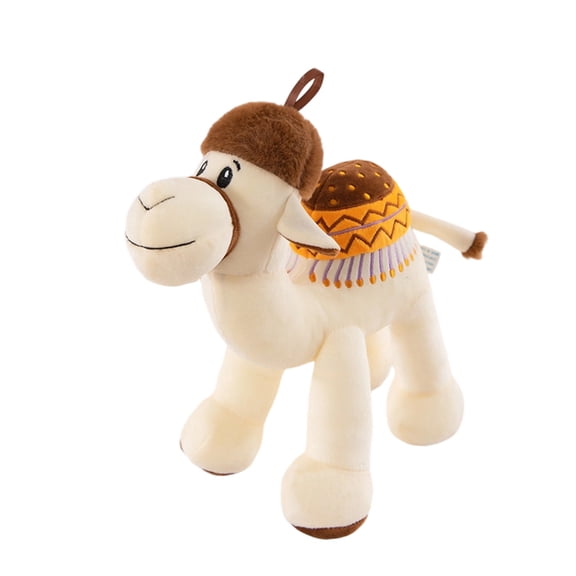 Tunhigl Soft and Realistic Desert Camels Flash Toy Doll for Kids, Perfect Holiday Gift - Simulation Camels Stuffed Animal with Multi-Purpose Use White