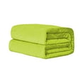 thumbnail image 1 of Tunhigl Soft Solid Color Flannel Blanket for Women Men - Cozy Velvet-Touch Throw for Sofa, Bed, Travel - Plush Comfortable Gift Blanket for Home, Dorm, Car Green, 1 of 7