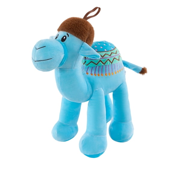 Tunhigl Soft and Realistic Desert Camels Flash Toy Doll for Kids, Perfect Holiday Gift - Simulation Camels Stuffed Animal with Multi-Purpose Use Blue