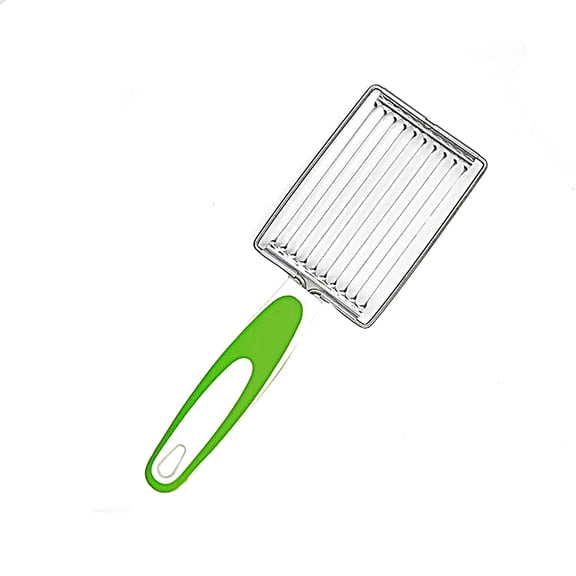 Tunhigl Stainless Steel Kitchen Slicer for Meat, Cheese, Tomatoes & More - Ergonomic Lunch Meat Cutter, Fruit & Vegetable Slicer, Egg & Ham Slicer Gadget Green