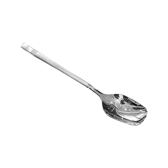 Tunhigl Stainless Steel Long Handle Spoon for Adults - Multipurpose High-Design Eating, Soup, Congee Utensil - Durable Household & Gift Tableware Silver