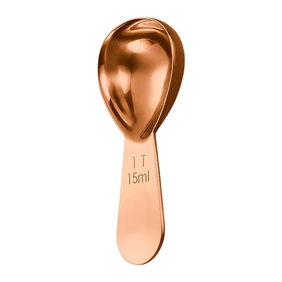 Tunhigl Stainless Steel Measuring Spoon 0.5oz - Color Contrast Thickened Coffee Spoon with Graduated Marks for Precise Measuring of Dry & Liquid Ingredients Copper