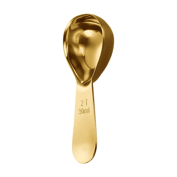 Tunhigl Stainless Steel Measuring Spoon 1oz - Color Contrast Thickened Coffee Spoon with Graduated Marks for Precise Measuring of Dry & Liquid Ingredients Gold