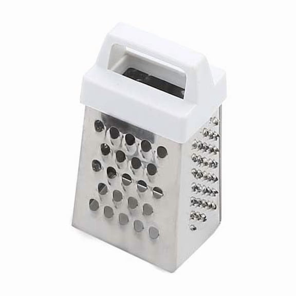Tunhigl Stainless Steel Mini Cheese Grater with Handle - Efficient Kitchen Tool for Grating Cheese, Garlic, Nutmeg, Chocolate & More - Dishwasher Safe