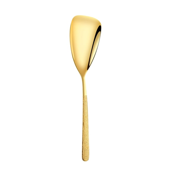 Tunhigl Stainless Steel Serving Spoon - Dishwasher-Safe, Heavy-Duty Buffet & Kitchen Utensil, Restaurant & Home Ladle - Kitchen Gadgets Gold