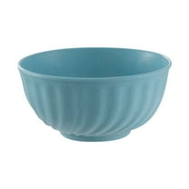 Tunhigl Straw Plastic Bowl - Safe, Unbreakable Tableware for Healthy Meals - Perfect for Home, Picnics, and Everyday Use Blue