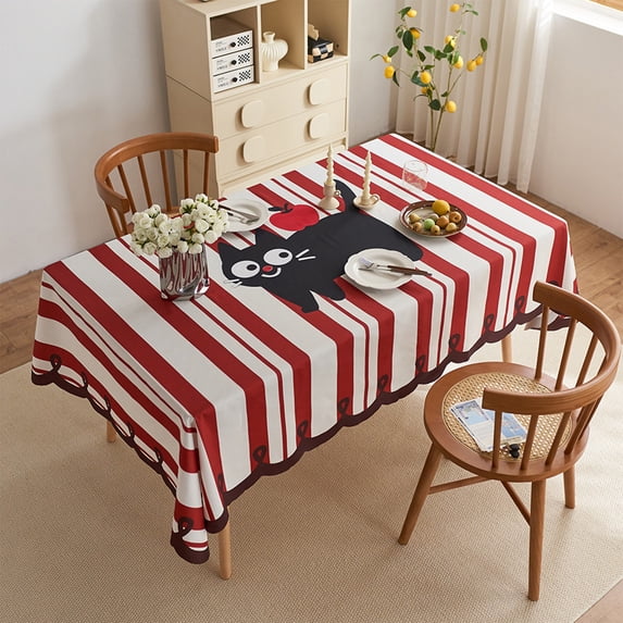 Tunhigl Tablecloth Rectangular 47x31 Inch Farmhouse Checkered Cotton Table Cloth Washable Dustproof Wrinkle-Free for Restaurants Picnics Cafes Outdoor Dining