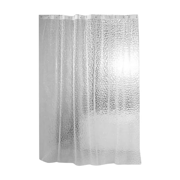 Tunhigl Thickened Heavy Duty Waterproof Shower Curtain, Matte Clear Transparent Liner for Shower Enclosure and Bathtub Protection 71 x 79 Inch Clear