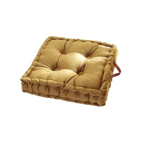 Tunhigl Thickened Memory Foam Floor Cushion - Ergonomic Square Pillow for Seating, Meditation, and Comfort, Available in Multiple Colors Yellow