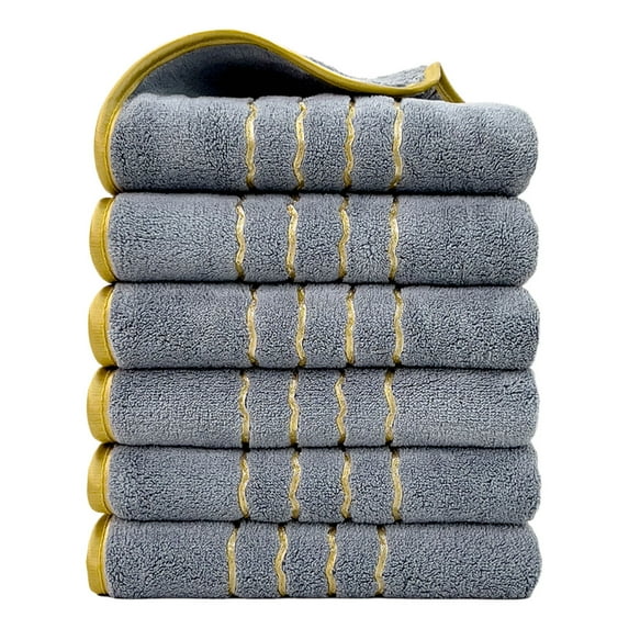 Tunhigl Towels Clearance! 6PCS Towel Set Velvet Spun Highly Absorbent Soft Bath Towel Suitable For Bathroom Spa Gym