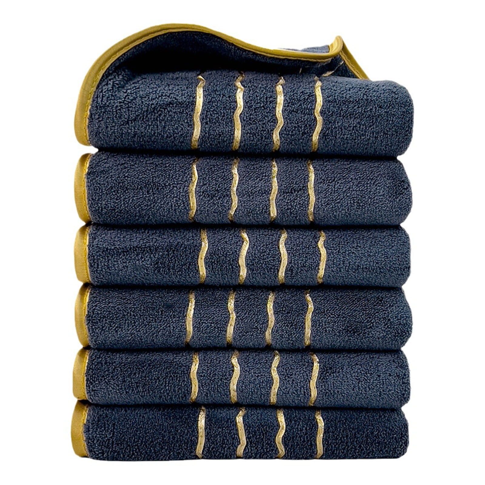 Tunhigl Towels Clearance! 6PCS Towel Set Velvet Spun Highly Absorbent Soft Bath Towel Suitable For Bathroom Spa Gym